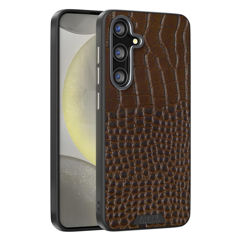 ABEEL For Samsung Galaxy S25+ Case Compatible with MagSafe Crocodile Texture Micro-Embossing Back Cover