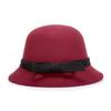 Autumn and winter new imitation woolen top hat fashion hat simple fashion milliner basin hat a piece