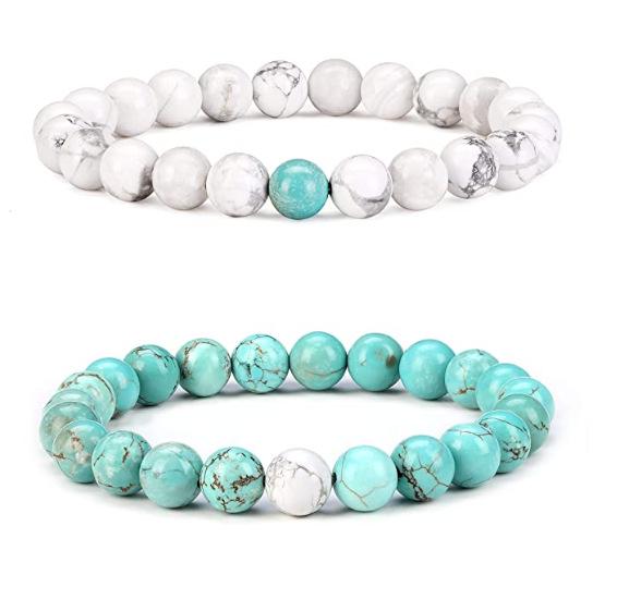 Матовые браслеты для пары из камней Тигровый глаз и Агат - Бусины 8 мм, Студенческий стиль