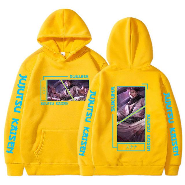 Anime Jujutsu Kaisen Hoodies Unisexga RyoUnisex Sukuna Printed Hooded Pullovers Unisex Casual Oversized Sweatshirt Gothic Streetwear Couples Clothing