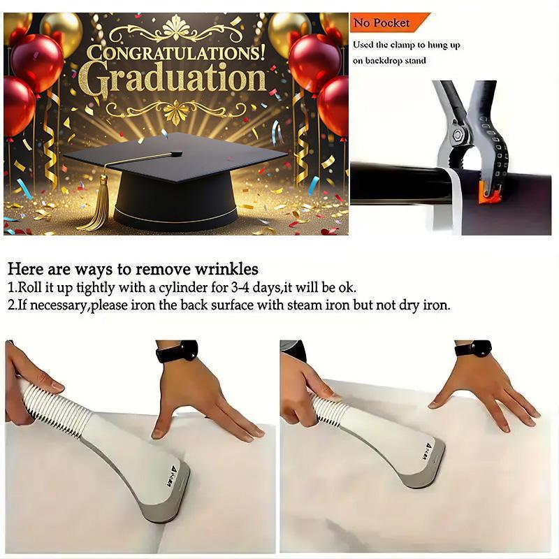 Выпускной фон с надписью «ВЫПУСКНОЙ», воздушные шары и конфетти для оформления газона на открытом воздухе, садовых праздников и выпускного вечера, декор для выпускного