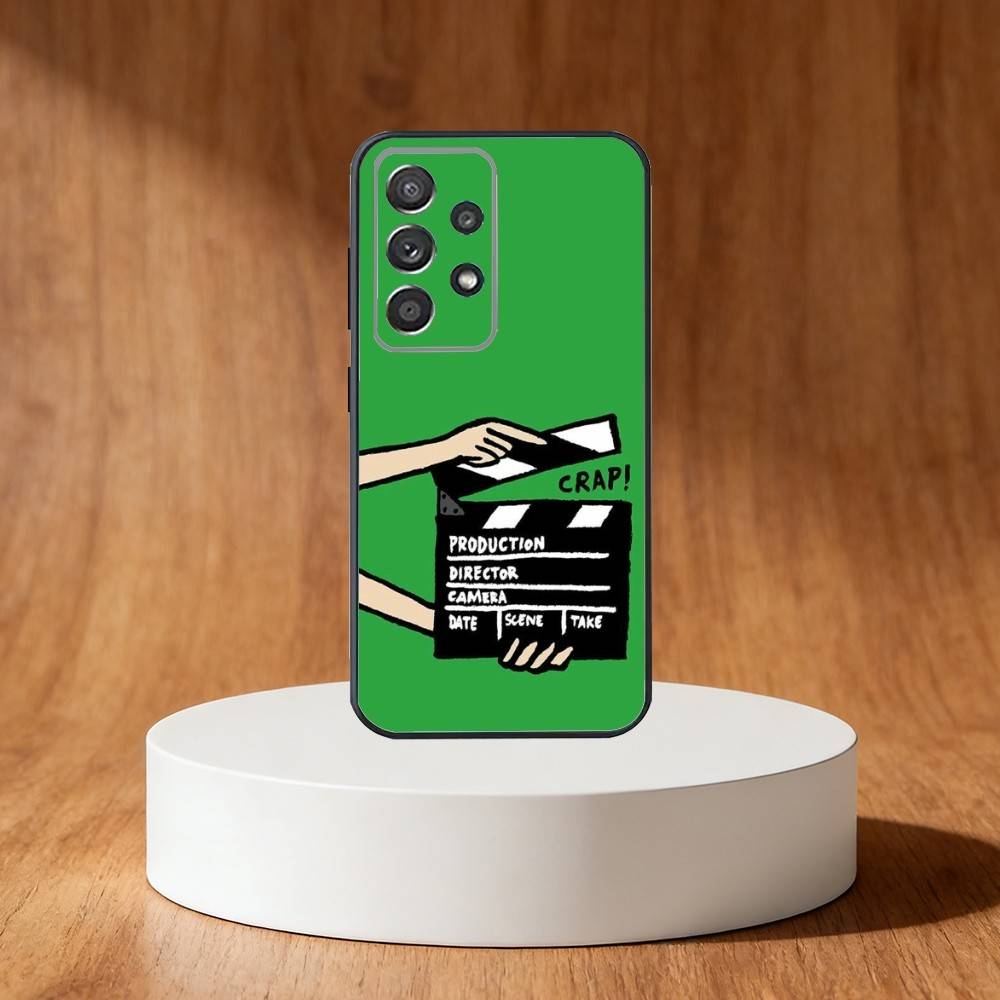 Movie Clapperboard Clapper Board Phone Case For Samsung S25,S24,S21,S22,S23,S30,Ultra,S20,Plus,Fe,Note,10,9,5G Black Cover