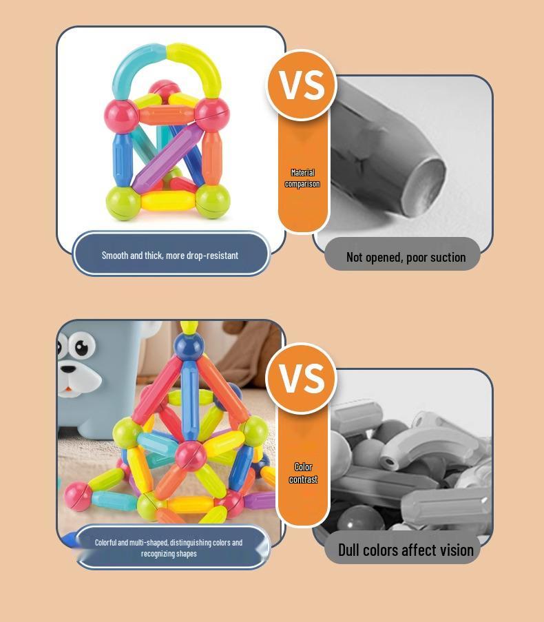 Wan Le Hui Magnetic Sticks: Children's Educational Building Blocks for Early Learning and Development