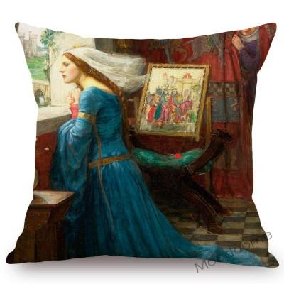 Aestheticism Master John Waterhouse Ancient Greek Myths Goddess Oil Painting Sofa Pillow Case Young Girls Linen Cushion Cover