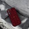Красный чехол для телефона под змеиную кожу для Samsung Galaxy S23 S24 S21 S22 S25 Ultra Fe Plus A34 A54 A24 A52 A53 M54