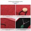 Linen Wood Jewelry Box Button Closure Fleece Lining Jewelry Case Multi-purpose Dust Protect Pendant Bracelet Box Gift Giving