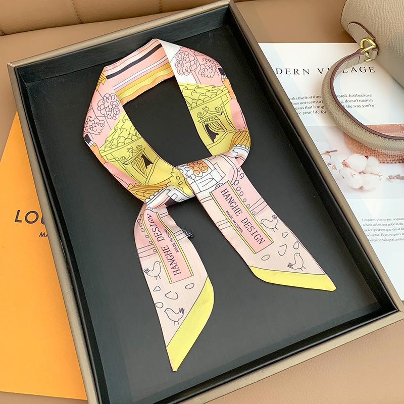 Ретро шелковый шарф для женщин - Универсальный аксессуар для волос и повязка на голову