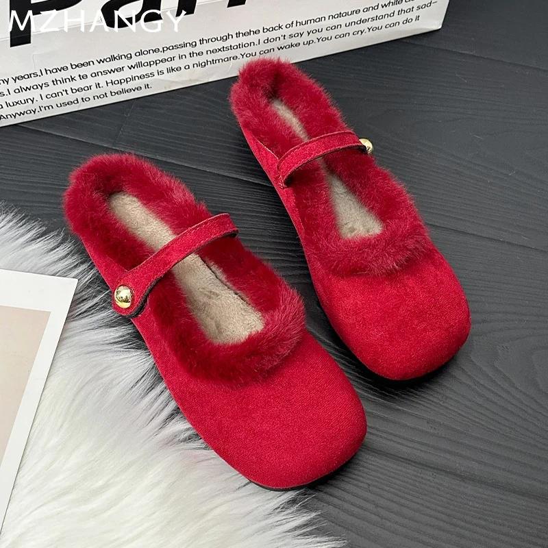 Fur Leopard Women Slippers Flats Casual Cotton Shoes Winter 2025 Trend Fashion Home Flip Flops Cozy Warm New Mujer Snow Botas