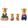 Calico Critters Семейство Жирафов на Высокой Ветке, Набор из 4 Фигурок. Оливковый.