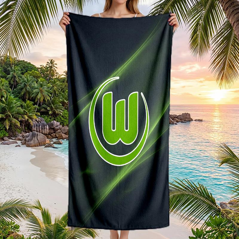 VfL Wolfsburg FC print Quick Dry Beach Towel Microfiber Absorbent Portable Travel Swimming Towel