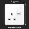 Двойная настенная розетка Hong Kong & Macau 13A Тип C (UK) + USB, Белая, Сертифицированная