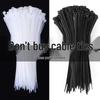 Black Self-Locking Nylon Cable Ties - Plastic Fixing and Bundling Zip Straps