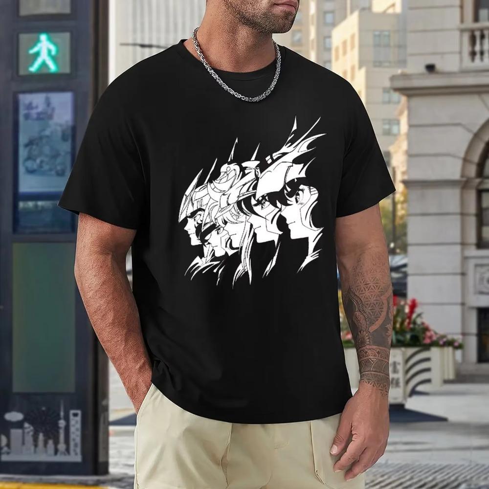 Футболка с круглым вырезом Saint Seiya Bronze Knights For Sale, спортивные футболки, новинка, фитнес-гик, европейский размер