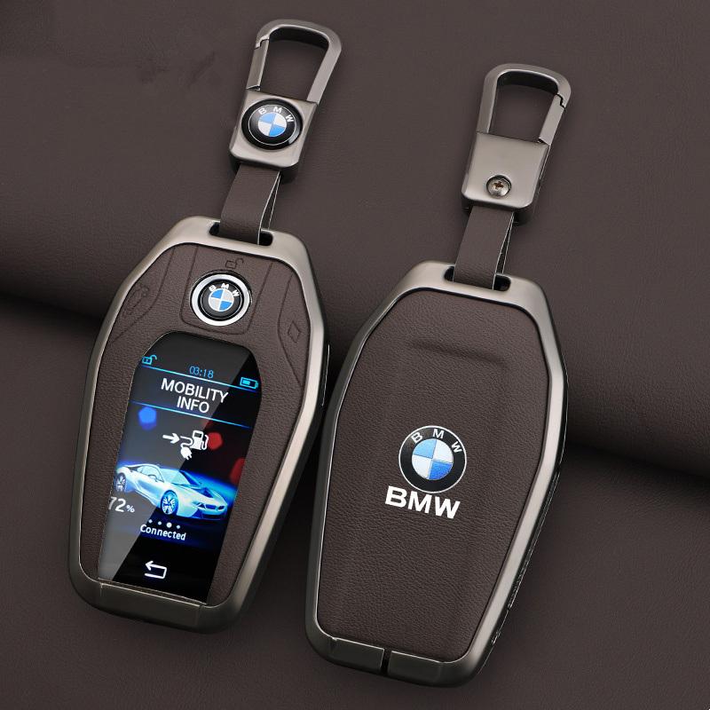 Metal Leather Car Key Cover Case Shell keyless Bag For BMW 5 7 Series G11 G12 G30 G05 G07 X3 X4 X5 X7 G31 G32 I8 I12 I15 G01 G02 TS2