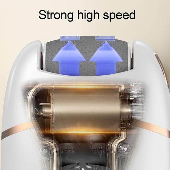 Электрическая пилка для удаления мозолей с регулируемой скоростью, пилка для ног со светодиодной подсветкой и защитой, перезаряжаемая шлифовальная машинка для ног, эргономичный инструмент для педикюра