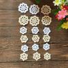 MINDPLUS Super Mini Doilies 1-2 Inches White Beige Cotton Small Hand Crochet Petals Lace Doilies for Crafts,Set of 18