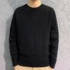 2025 Autumn/Winter Men's Chunky Cable Knit Sweater Cardigan - Korean Style Loose Knitwear for Couples