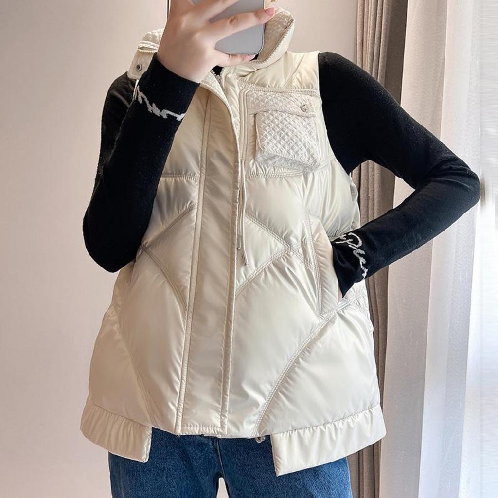 Женская осенне-зимняя утепленная новая верхняя одежда, жилет с хлопковой подкладкой, воротник-стойка, куртка без рукавов, пальто, жилет