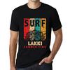 Men’s Vintage Tee Shirt Graphic T Shirt Surf Summer Time LAKKI Deep Black