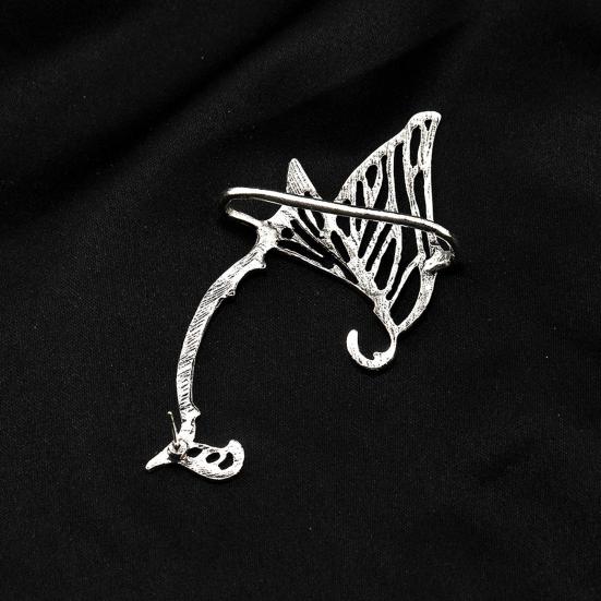 1 шт. серьги-клипсы в виде крыльев эльфа, украшающие внешний вид, винтажный металлический эльф-дракон