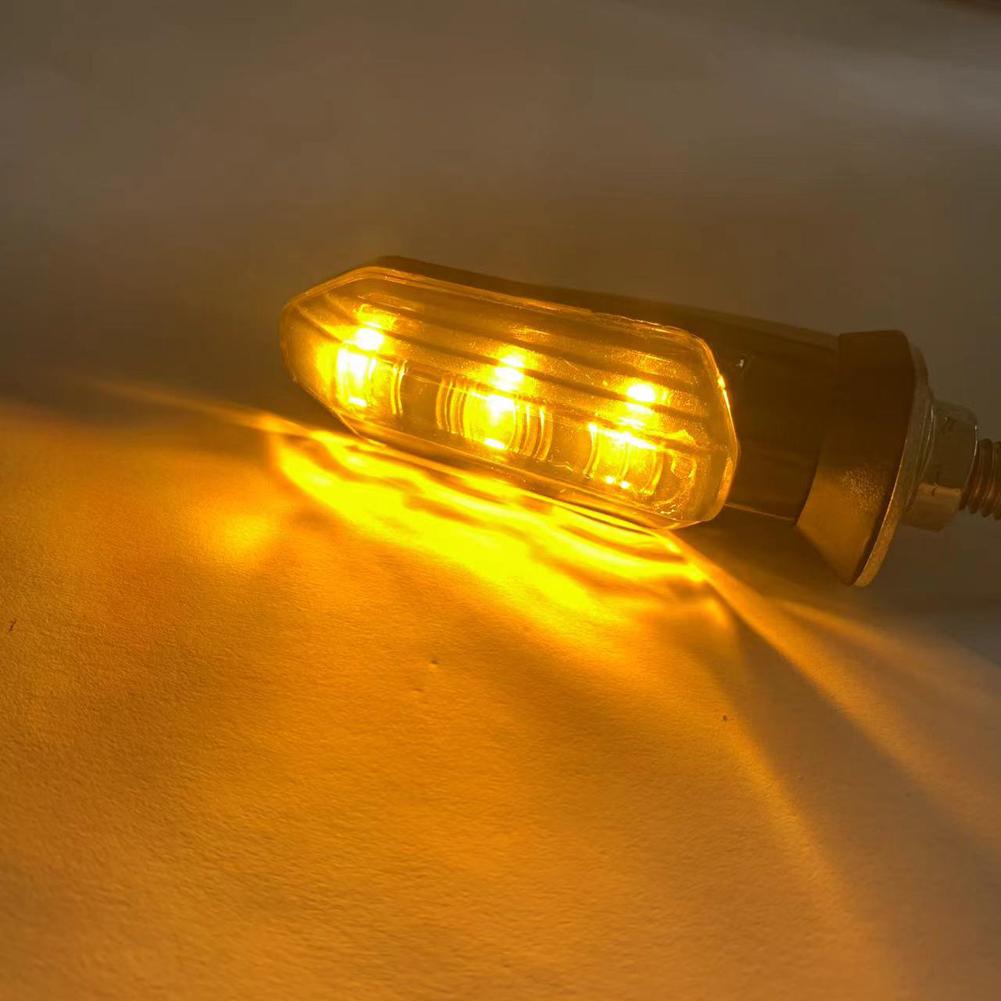 1 пара мини-светодиодных указателей поворота для мотоцикла, 12 В, светодиодная сигнальная лампа, водонепроницаемая, янтарного цвета, мигающая лампа указателя поворота