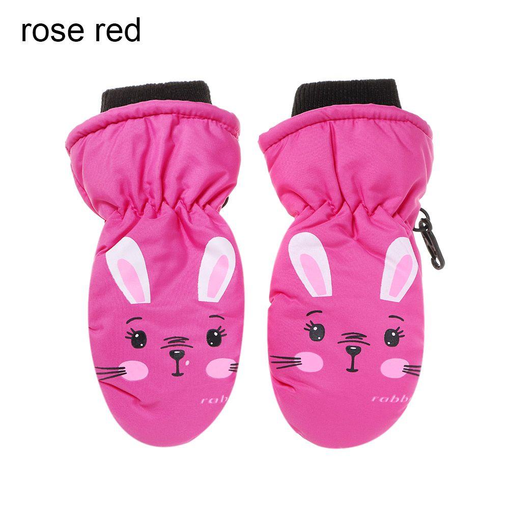 Winter Children Boys Girls Windproof Non-slip Thick Warm Sports Mittens Kids Ski Gloves Waterproof