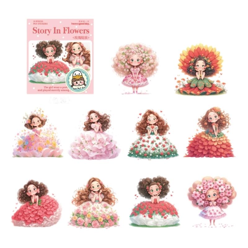 Наклейка для журнала Наклейка с мультяшной девочкой Наклейка для скрапбукинга Наклейка с пейзажем Наклейка с цветами Декоративная наклейка