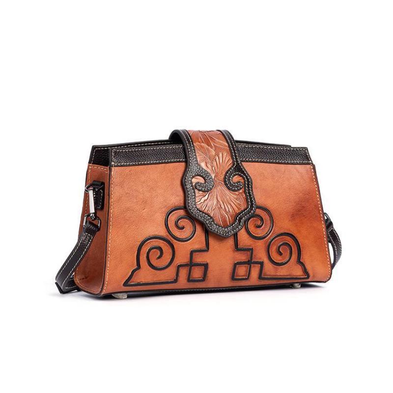 Johnature Роскошные женские сумки, дизайнерские винтажные универсальные сумки ручной работы из натуральной кожи с тиснением на плечо и через плечо