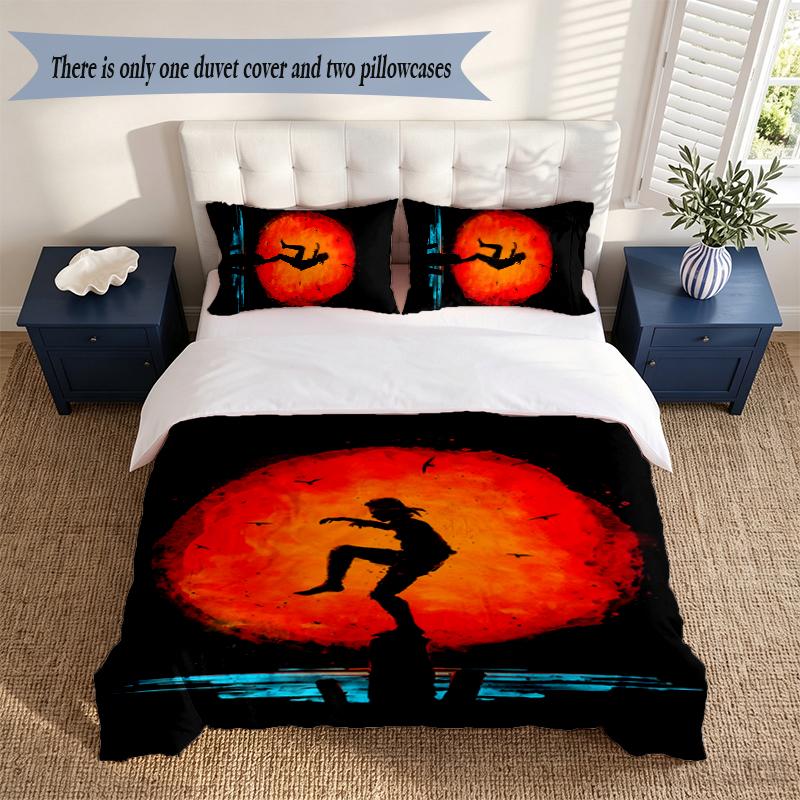 cobra Kai 3‑Piece Bedding Set Soft Microfiber Duvet Cover Pillowcases Comfortable Bed Linen for Bedroom Decoration