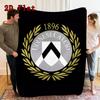 Udinese 2D Flat Pattern Flannel Blanket High quality All Seasons Warmth and Comfort Perfect for Christmas Gifts.