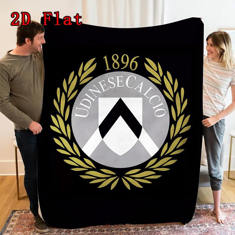 Udinese 2D Flat Pattern Flannel Blanket High quality All Seasons Warmth and Comfort Perfect for Christmas Gifts.
