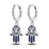 Серьги-гвоздики из серебра 925 пробы со злым глазом и цирконами для женщин, религиозные украшения S925, подарки на вечеринку, модные аксессуары для DIY