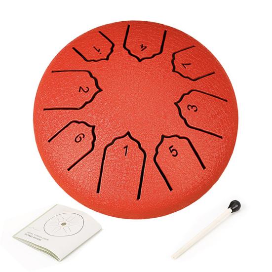 Rain Drum for Outside Garden 4 Inches 8 Notes Steel Tongue Drum Meditation Rain Chime Musical Instruments Mini Handpan Drums