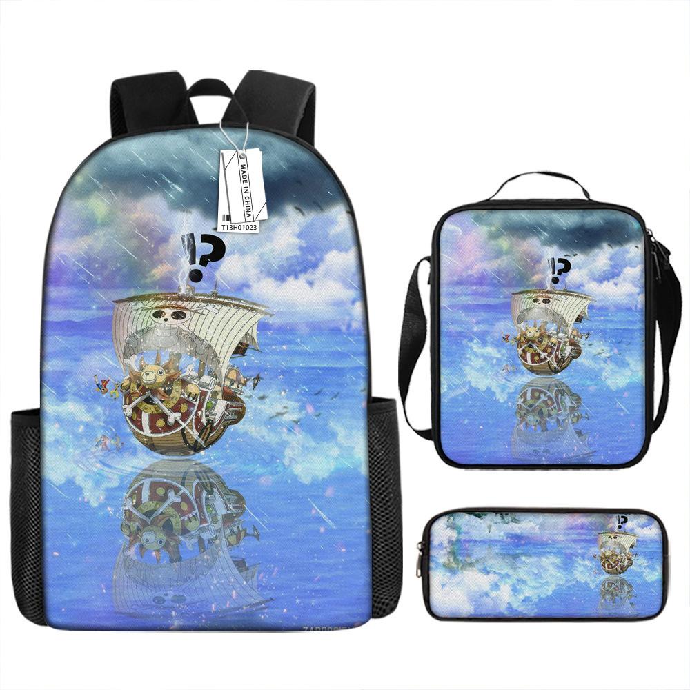 Популярное аниме ONE PIECE ученики начальной школы тренировки репетиторство репетиторский центр рюкзак пенал