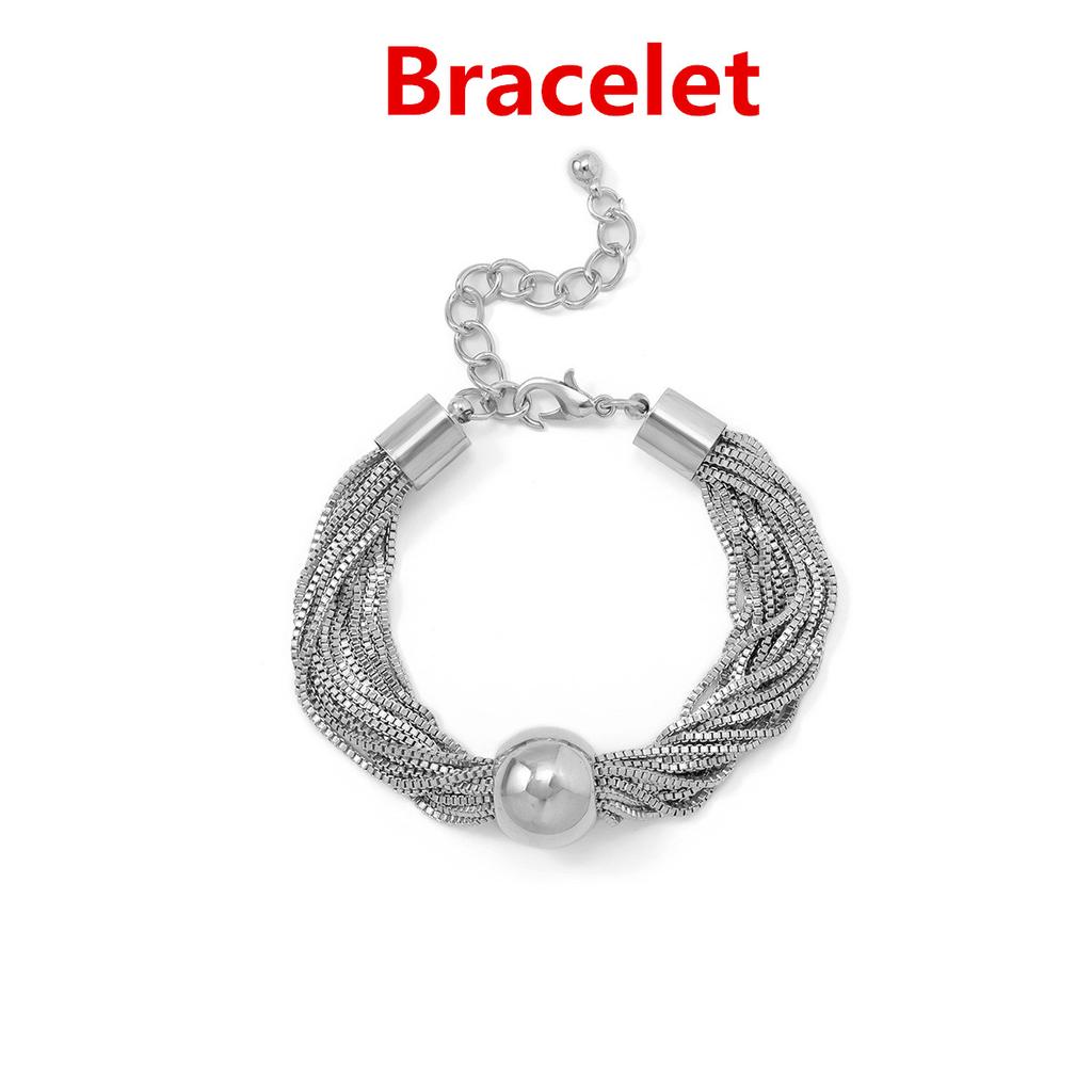 DIEZI Gothic Twisted Chunky Chain Necklace for Women Vintage Big Ball Pendant Choker Clavicle Link Chain Jewelry Steampunk