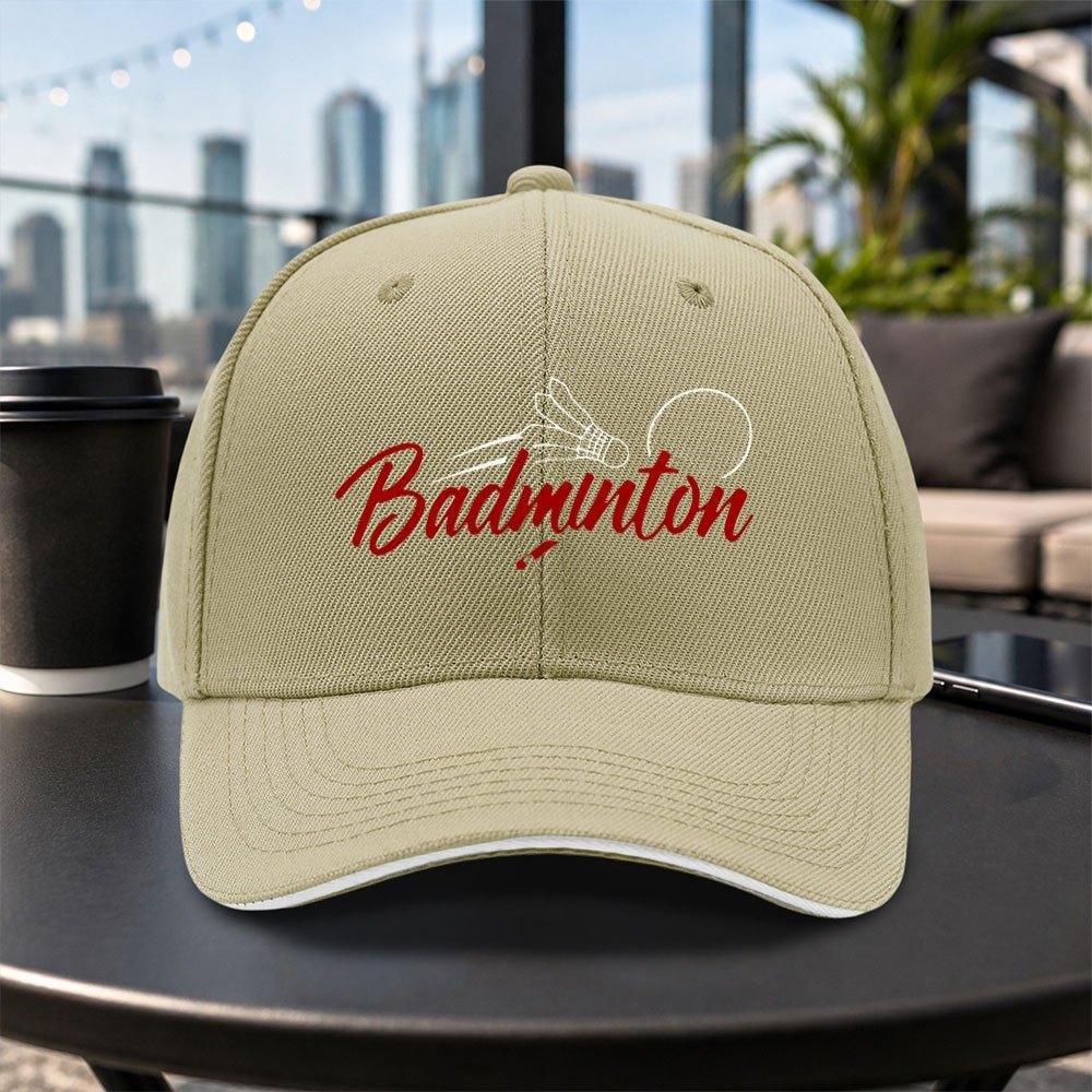 1pc New Adjustable Sandwich Baseball Cap For Badminton Sports Lightweight Printed Craft Womens Hat Sports Enthusiast Mens Tr