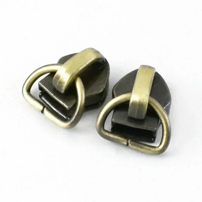 10/20/30 шт. Meetee 5# Слайдер для нейлоновых молний D-кольцо Пулер для молнии Одежда Сумка Головки для молний Набор для ремонта DIY Швейные аксессуары