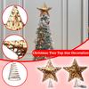 Christmas Tree Top Star Pendant Christmas Decoration Gift Gift Accessories Iron Luminous Five-pointed Star