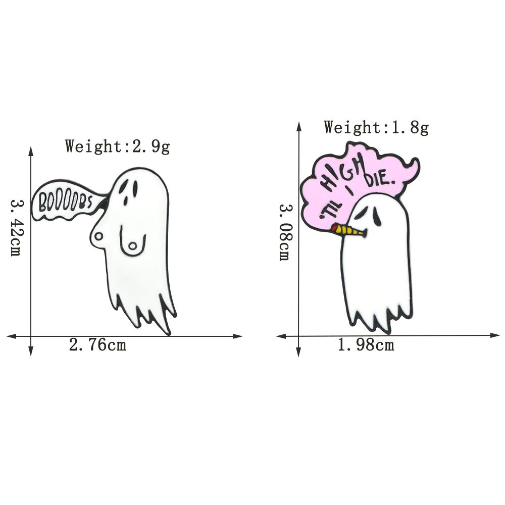 Милая эмалированная булавка для курения Boo Ghost, брошь с героями мультфильмов для женщин и мужчин, джинсовые куртки, булавки для лацканов, значки на рюкзак, детские модные украшения