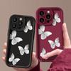 Butterfly Matte Phone Cover For iPhone 16 15 14 13 Pro Max 12 Pro 11 XS XR 8 7 Shockproof TPU Soft Silicone Case