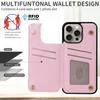 Кошелек-чехол для iPhone 15/14/13/12/11 Pro Max с держателями для карт, чехол из ПУ-кожи, подставка, защита RFID, двойная магнитная застежка