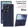 Для Samsung Galaxy Z Fold 7 Чехол Жесткий С подставкой Закаленное стекло пленка Защитная задняя крышка Для samsung Z Fold7 6 5 4 Чехол для телефона