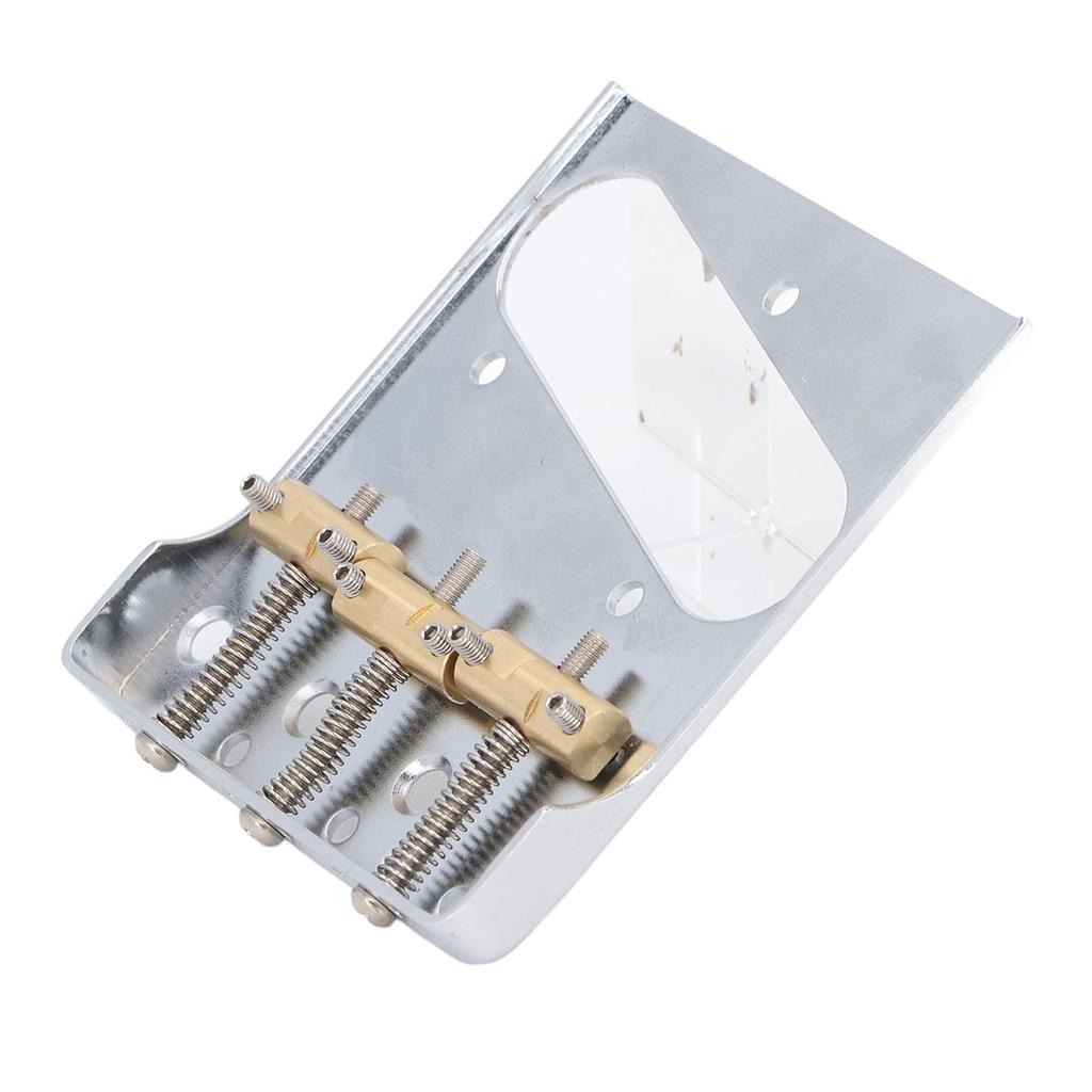Guitar Bridge Tailpiece 3 Brass Saddles Bridge for Vintage  Telecaster Style Electric Guitar Par