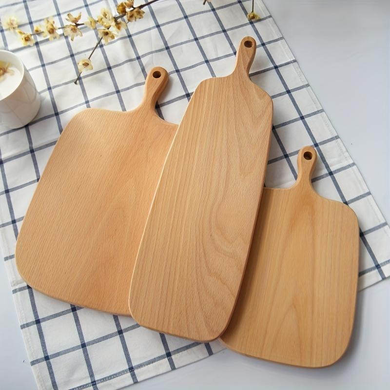 1Pc Beechwood Multipurpose Tray - Serving Board for Breakfast, Coffee Shop, Pizza, Bread, Fruit, Vegetable & Party Sushi
