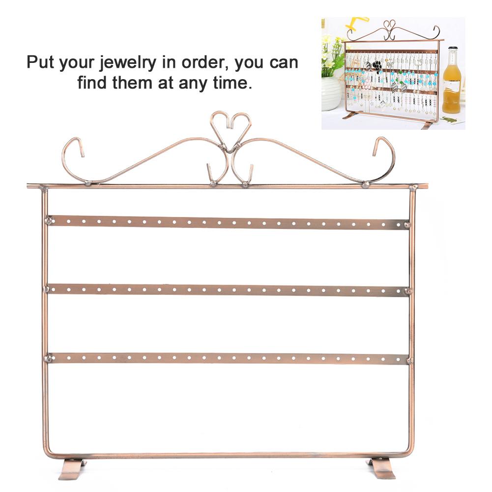 72 отверстия Серьги Ожерелье Браслет Подставки для ювелирных изделий Вешалка Держатель Стойка Античная бронза