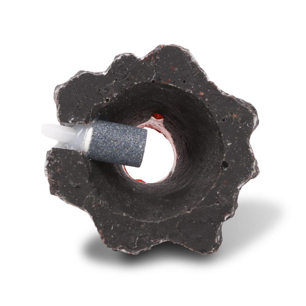 Practical Aquarium Resin Air Bubble Stone Ornament Decorations Volcano Shape Oxygen Pump