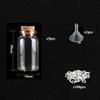 5-10pcs Small Mini Glass Bottles Jars with Cork Stoppers, 100pcs Eye Screws and 1pcs Small Funnels DIY Jewelry Making