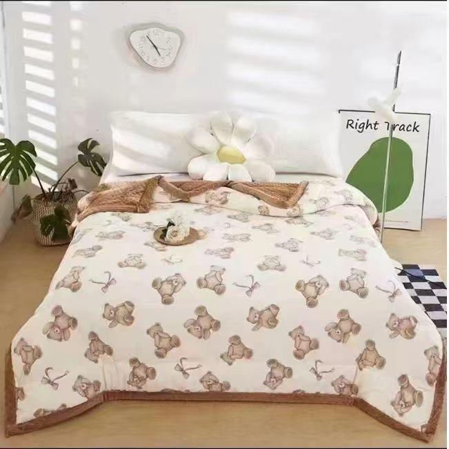 Популярное 3D-массажное одеяло из бобового бархата класса А – для всех сезонов, легкое и теплое, для дома или общежития