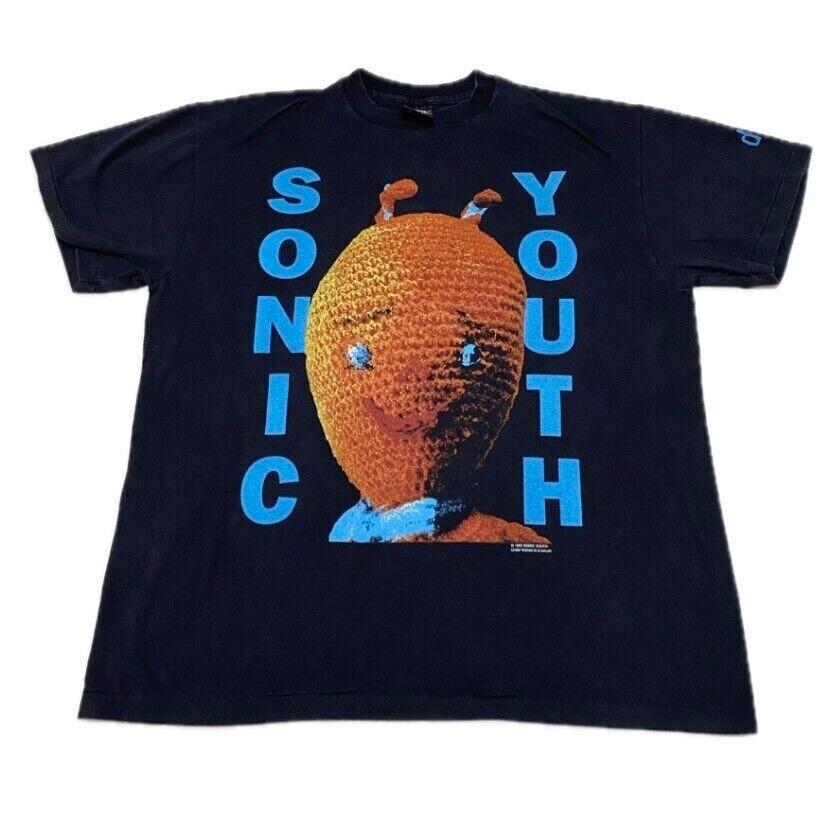Sonic Youth Dirty 1992 Винтажная футболка размера XL с одинарной строчкой и биркой Giant REPRINT