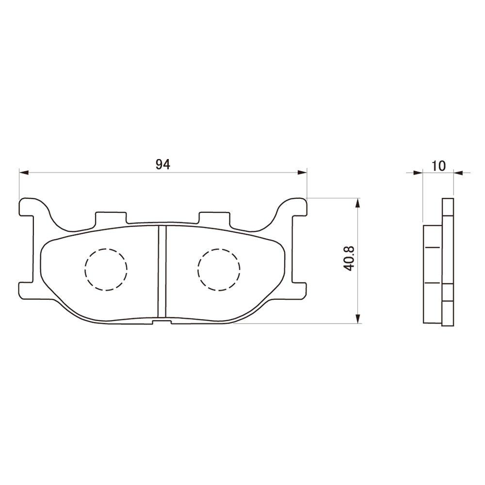 Тормозные колодки Daytona для мотоцикла Красные колодки DS1100 DS250 Majesty Передние 79817 Резьба 33 (Полуметаллическая накладка) (99-08) (00-17) [4Д91/4-6] (07-16) и т.д. нет